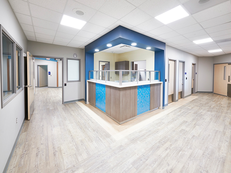 A nurses' station at Tower Behavioral Health
